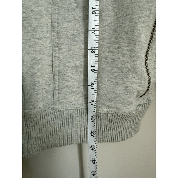 Lauren Ralph Lauren Sweatshirt Women L Full Zip Mock Neck Gray Spring Pickleball - Picture 8 of 13